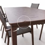 Tavolo allungabile Konnor Barn Bizzotto con ammaccatura sul bordo